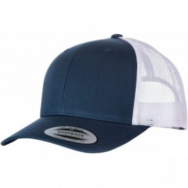 Baseball Caps Flexfit Retro Snapback Trucker Cap - Navy/White - CQ12O0A37M2 $9.35