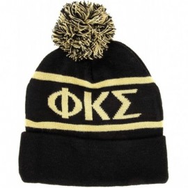 Skullies & Beanies Phi Sigma Letter Winter Beanie Hat Greek Cold Weather Winter - CX18D9GHXHW $16.42