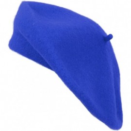 Berets Nollia Women's Solid Color Beret Hat - Royal Blue - CE12J2VZAZX $8.29