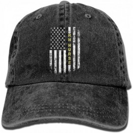 Baseball Caps Rn Nurse American Flag Truck Driver Hat Unisex Adjustable Baseball Caps - Black - CY18HEC6AG3 $14.94
