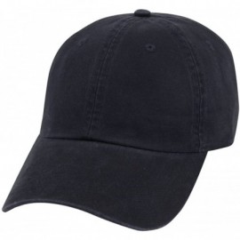 Baseball Caps Low Profile Washed Superior Brushed Cotton Twill Dat Hat Cap - Navy - CT1865IE7DL $14.82
