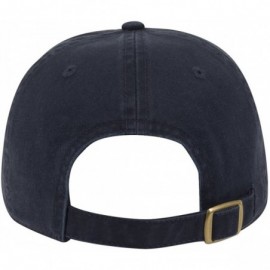 Baseball Caps Low Profile Washed Superior Brushed Cotton Twill Dat Hat Cap - Navy - CT1865IE7DL $14.82