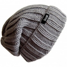 Skullies & Beanies Fall Winter Unisex Slouchy Rolled Cuff Hat Beanie - Gray - CS11BH7MIBB $11.82