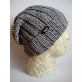 Skullies & Beanies Fall Winter Unisex Slouchy Rolled Cuff Hat Beanie - Gray - CS11BH7MIBB $11.82