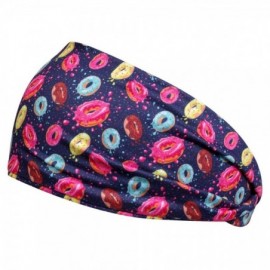 Headbands Workout Headbands Elastic Stretchy Original - Colored donuts - CD197Y6RLHK $10.82