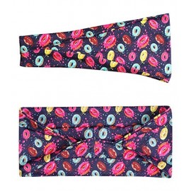 Headbands Workout Headbands Elastic Stretchy Original - Colored donuts - CD197Y6RLHK $10.82