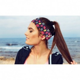 Headbands Workout Headbands Elastic Stretchy Original - Colored donuts - CD197Y6RLHK $10.82