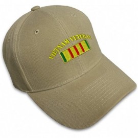 Baseball Caps Custom Baseball Cap Vietnam Veteran Flag Embroidery Dad Hats for Men & Women 1 Size - Khaki - C611MQPDP5B $11.80