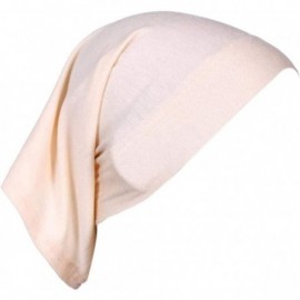 Skullies & Beanies Women's Hijab Cap Under Scarf Bone Bonnet Head Wrap Cover - Beige - C8120UVBKJ5 $7.84