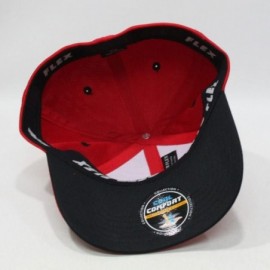 Baseball Caps Flex Stretchable Cool Mesh Flipped Edge Visor Low Profile Pro Style Baseball Caps - Red/Black - CH123KRNVED $12.26