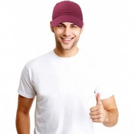 Baseball Caps Baseball Cap Dad Hat Plain Men Women Cotton Adjustable Blank Unstructured Soft - Maroon - CO119512LXB $9.59