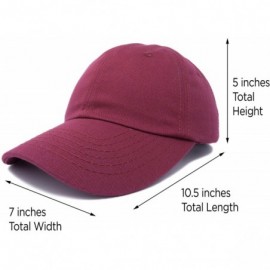 Baseball Caps Baseball Cap Dad Hat Plain Men Women Cotton Adjustable Blank Unstructured Soft - Maroon - CO119512LXB $9.59