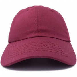 Baseball Caps Baseball Cap Dad Hat Plain Men Women Cotton Adjustable Blank Unstructured Soft - Maroon - CO119512LXB $9.59