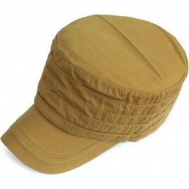 Baseball Caps Men Women Bright Solid Color Washed Cotton Twill Cadet Army Cap Adjustable Military Hat Flat Top Baseball Cap -...