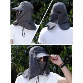 Sun Hats Outdoor Hiking Fishing Hat Protection Cover Neck Face Flap Sun Cap for Men Women - Pink - C818G889A79 $14.27