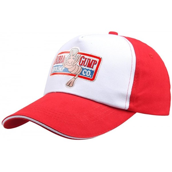 Baseball Caps Adult Gump Running Hat- Shrimp Mesh Baseball Trucker Cap- Cosplay Costumes - Red-4 - CR18COOMD7W $7.81