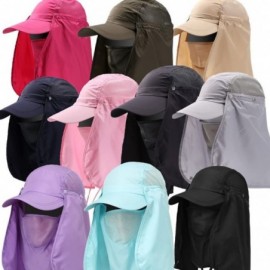 Sun Hats Outdoor Hiking Fishing Hat Protection Cover Neck Face Flap Sun Cap for Men Women - Pink - C818G889A79 $14.27