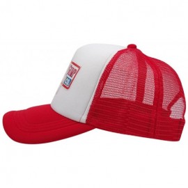 Baseball Caps Adult Gump Running Hat- Shrimp Mesh Baseball Trucker Cap- Cosplay Costumes - Red-4 - CR18COOMD7W $7.81