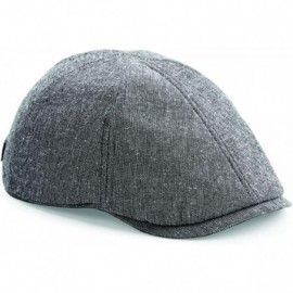 Newsboy Caps Newsboy Cap - Flat Cap - Baker Boy Hat - Gatsby Men's Hat - Peaky B Shelby Cap - Grey Linen Fc - C818NYMLH9U $27.11