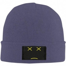 Skullies & Beanies Not Happy Expression Adjustable Baseball Cap Hip-Hop Knitted Hat Men Women Unisex Sport Black - Navy - C81...