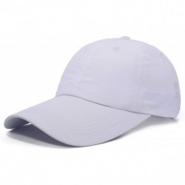 Baseball Caps Unisex Classic Plain Baseball Cap Adjustable Unstructured 6 Panel Dad Hats - B-quick Dry-white-m/L - CR18E43TX6...