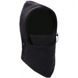 Balaclavas Balaclava Heavyweight Fleece Hood Cold Weather Windproof Face and Neck Mask - Black - CT192T4CAHL $17.38