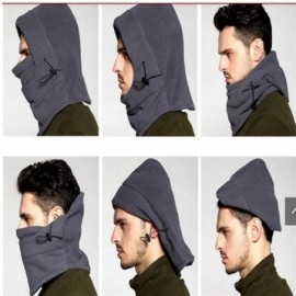 Balaclavas Balaclava Heavyweight Fleece Hood Cold Weather Windproof Face and Neck Mask - Black - CT192T4CAHL $17.38