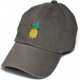 Baseball Caps Pineapple Hat Baseball Cap Polo Style Cotton Unconstructed Hats caps Multi Colors 2 - Dark Brown - CM1853SG0EH ...