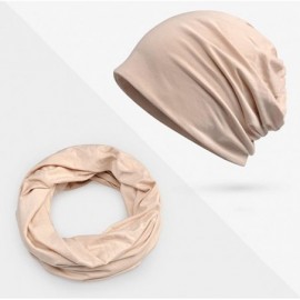 Skullies & Beanies Womens Summer Cotton Beanie Hat Baggy Slouchy Chemo Cap Turban Infinity Scarf - Camel - CJ18EDR87Z7 $8.56