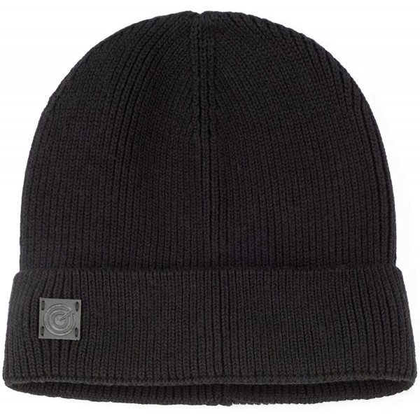 Skullies & Beanies Cotton Cuffed Beanie - 100% Cotton - Black - CQ180AO3WAR $12.85