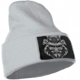 Skullies & Beanies Fashion Japanese Samurai Warrior Cuffed Plain Baggy Winter Skull Knit Hat Cap Slouchy Beanie Hat for Men &...