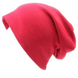 Skullies & Beanies Women Men Slouchy Beanie Hat Soft Stretch Baggy Chemo Sleep Cap Hip Hop Beanies - Red - CU18AK8OT5O $11.62