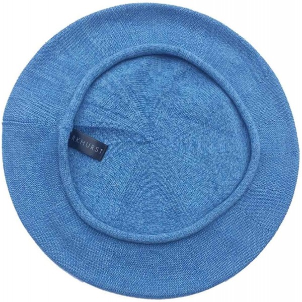 Berets 10-1/2 Inch Cotton Knit Beret - Bella Blue Twist - C718S54UG29 $31.06