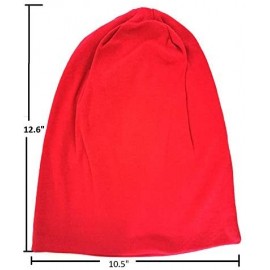 Skullies & Beanies Women Men Slouchy Beanie Hat Soft Stretch Baggy Chemo Sleep Cap Hip Hop Beanies - Red - CU18AK8OT5O $11.62