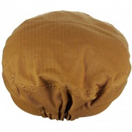 Newsboy Caps Men's Summer Cotton Greek Fisherman Sailor Fiddler Driver Hat Flat Cap - Tan - CM18T0MX0SZ $13.69