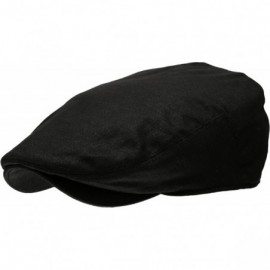 Newsboy Caps Men's Linen Flat Ivy Gatsby Summer Newsboy Hats - Black - CN12EBEJ995 $31.19