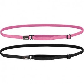 Headbands Women's Elastic & Adjustable No Slip Running Headband Multi Pack - Black & Pink Elastic 2pk - CC18Y74A2GG $9.91