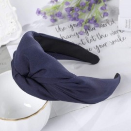 Headbands Knotted Headband Fashion Headpiece - Navy Blue + Red - CR18ZYY2U38 $15.12