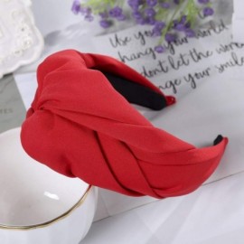 Headbands Knotted Headband Fashion Headpiece - Navy Blue + Red - CR18ZYY2U38 $15.12