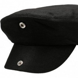 Newsboy Caps Men's Linen Flat Ivy Gatsby Summer Newsboy Hats - Black - CN12EBEJ995 $15.80