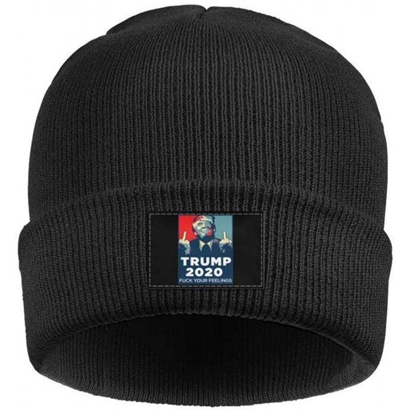 Skullies & Beanies Unisex Knit Hat Trump 45 Squared 2020 Second Presidential Term Warm FashionKnit Caps - Black-1 - CC192E4Z2...