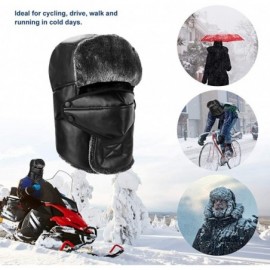 Skullies & Beanies Trooper Trapper Hat Winter Windproof Ski Hat with Ear Flaps and Mask Warm Hunting Hats for Men Women - C21...
