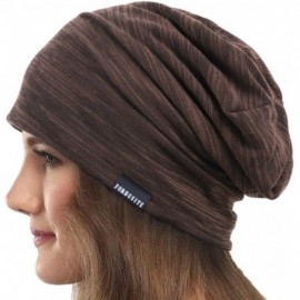 Skullies & Beanies Women's Slouchy Beanie Thin Summer Skull Cap Turban Soft Sleep Chemo Hat - 1 Brown - CQ19847XNNR $12.69