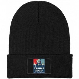 Skullies & Beanies Unisex Knit Hat Trump 45 Squared 2020 Second Presidential Term Warm FashionKnit Caps - Black-1 - CC192E4Z2...