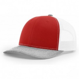 Baseball Caps Snapback Trucker Cap - 112 - Red/ White/ Heather Grey - CR18HWRXAE9 $9.36