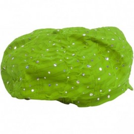 Newsboy Caps Glitter Sequin Trim Newsboy Style Relaxed Fit Cap - Lime Green - CO11993S2QZ $8.82