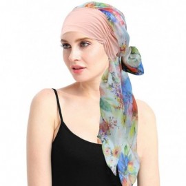 Skullies & Beanies Chemo Headwear Headwrap Scarf Cancer Caps Gifts for Hair Loss Women - Vibrant Rainbow - C218EIQK6EQ $30.54