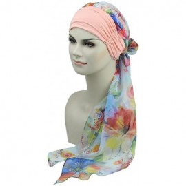 Skullies & Beanies Chemo Headwear Headwrap Scarf Cancer Caps Gifts for Hair Loss Women - Vibrant Rainbow - C218EIQK6EQ $16.10