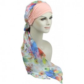 Skullies & Beanies Chemo Headwear Headwrap Scarf Cancer Caps Gifts for Hair Loss Women - Vibrant Rainbow - C218EIQK6EQ $16.10