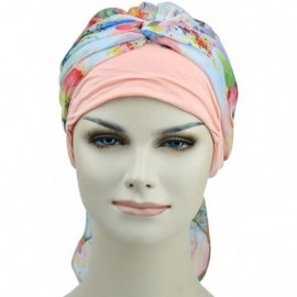 Skullies & Beanies Chemo Headwear Headwrap Scarf Cancer Caps Gifts for Hair Loss Women - Vibrant Rainbow - C218EIQK6EQ $16.10